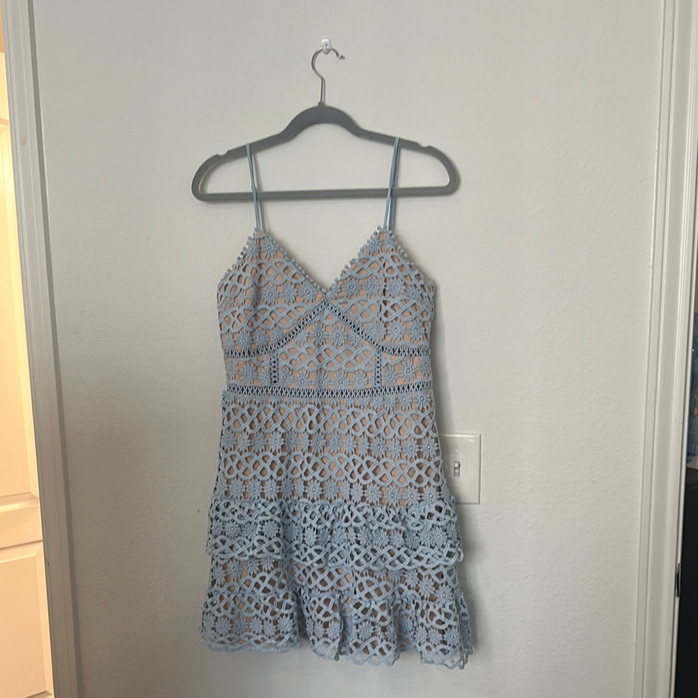 Elegant Blue Mini Dress